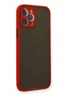 Mey İthalat®  iPhone 12 Pro Kılıf Montreal Silikon Kapak - Kırmızı
