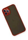 Mey İthalat®  iPhone 12 Pro Kılıf Montreal Silikon Kapak - Kırmızı