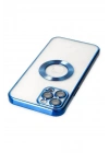 Mey İthalat®  iPhone 12 Pro Kılıf Slot Silikon - Mavi
