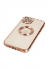 Mey İthalat®  iPhone 12 Pro Kılıf Slot Silikon - Rose Gold