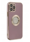 Mey İthalat®  iPhone 12 Pro Kılıf Store Silikon - Mor