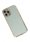 Mey İthalat®  iPhone 12 Pro Kılıf Volet Silikon - Açık Yeşil