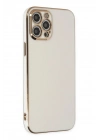 Mey İthalat®  iPhone 12 Pro Kılıf Volet Silikon - Beyaz