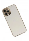Mey İthalat®  iPhone 12 Pro Kılıf Volet Silikon - Beyaz