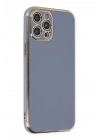 Mey İthalat®  iPhone 12 Pro Kılıf Volet Silikon - Mavi