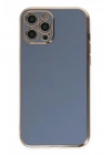Mey İthalat®  iPhone 12 Pro Kılıf Volet Silikon - Mavi