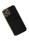 Mey İthalat®  iPhone 12 Pro Kılıf Volet Silikon - Siyah