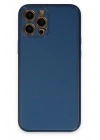 Mey İthalat®  iPhone 12 Pro Max Kılıf Coco Deri Silikon Kapak - Açık Mavi