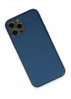 Mey İthalat®  iPhone 12 Pro Max Kılıf Coco Deri Silikon Kapak - Açık Mavi