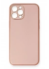 Mey İthalat®  iPhone 12 Pro Max Kılıf Coco Deri Silikon Kapak - Pembe