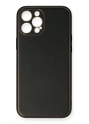 Mey İthalat®  iPhone 12 Pro Max Kılıf Coco Deri Silikon Kapak - Siyah
