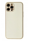 Mey İthalat®  iPhone 12 Pro Max Kılıf Coco Karbon Silikon - Beyaz