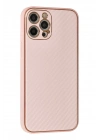 Mey İthalat®  iPhone 12 Pro Max Kılıf Coco Karbon Silikon - Pembe