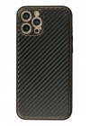 Mey İthalat®  iPhone 12 Pro Max Kılıf Coco Karbon Silikon - Siyah