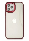 Mey İthalat®  iPhone 12 Pro Max Kılıf Dora Kapak - Kırmızı