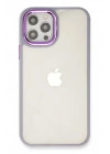 Mey İthalat®  iPhone 12 Pro Max Kılıf Dora Kapak - Lila