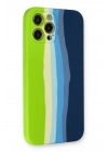 Mey İthalat®  iPhone 12 Pro Max Kılıf Ebruli Lansman Silikon - Yeşil-Koyu Yeşil