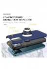 Mey İthalat®  iPhone 12 Pro Max Kılıf Elit Yüzüklü Kapak - Lacivert