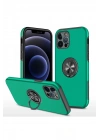 Mey İthalat®  iPhone 12 Pro Max Kılıf Elit Yüzüklü Kapak - Yeşil