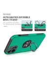 Mey İthalat®  iPhone 12 Pro Max Kılıf Elit Yüzüklü Kapak - Yeşil