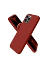 Mey İthalat®  iPhone 12 Pro Max Kılıf First Silikon - Bordo