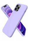 Mey İthalat®  iPhone 12 Pro Max Kılıf First Silikon - Lila