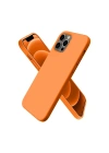 Mey İthalat®  iPhone 12 Pro Max Kılıf First Silikon - Turuncu