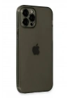 Mey İthalat®  iPhone 12 Pro Max Kılıf Fly Lens Silikon - Siyah