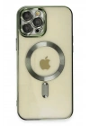 Mey İthalat®  iPhone 12 Pro Max Kılıf Kross Magneticsafe Kapak - Koyu Yeşil
