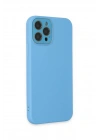 Mey İthalat®  iPhone 12 Pro Max Kılıf Lansman Glass Kapak - Mavi
