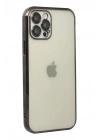 Mey İthalat®  iPhone 12 Pro Max Kılıf  Lensli Silikon - Siyah