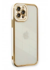 Mey İthalat®  iPhone 12 Pro Max Kılıf Liva Lens Silikon - Beyaz