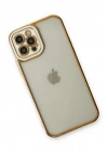 Mey İthalat®  iPhone 12 Pro Max Kılıf Liva Lens Silikon - Beyaz