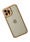 Mey İthalat®  iPhone 12 Pro Max Kılıf Liva Lens Silikon - Rose