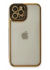 Mey İthalat®  iPhone 12 Pro Max Kılıf Liva Lens Silikon - Siyah