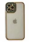 Mey İthalat®  iPhone 12 Pro Max Kılıf Liva Lens Silikon - Yeşil