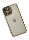 Mey İthalat®  iPhone 12 Pro Max Kılıf Liva Lens Silikon - Yeşil