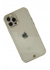 Mey İthalat®  iPhone 12 Pro Max Kılıf Liva Taşlı Silikon - Beyaz
