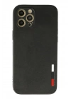 Mey İthalat®  iPhone 12 Pro Max Kılıf Loop Deri Silikon - Siyah