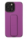 Mey İthalat®  iPhone 12 Pro Max Kılıf Mega Standlı Silikon - Mor
