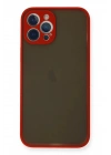 Mey İthalat®  iPhone 12 Pro Max Kılıf Montreal Silikon Kapak - Kırmızı