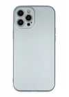 Mey İthalat®  iPhone 12 Pro Max Kılıf Nano içi Kadife Silikon - Sky Blue