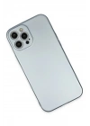 Mey İthalat®  iPhone 12 Pro Max Kılıf Nano içi Kadife Silikon - Sky Blue