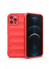 Mey İthalat®  iPhone 12 Pro Max Kılıf Optimum Silikon - Kırmızı