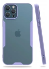 Mey İthalat®  iPhone 12 Pro Max Kılıf Platin Silikon - Lila