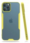 Mey İthalat®  iPhone 12 Pro Max Kılıf Platin Silikon - Sarı