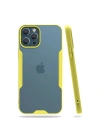 Mey İthalat®  iPhone 12 Pro Max Kılıf Platin Silikon - Sarı