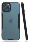 Mey İthalat®  iPhone 12 Pro Max Kılıf Platin Silikon - Siyah