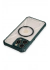 Mey İthalat®  iPhone 12 Pro Max Kılıf Prag Magneticsafe Kapak - Koyu Yeşil