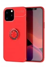 Mey İthalat®  iPhone 12 Pro Max Kılıf Range Yüzüklü Silikon - Kırmızı
